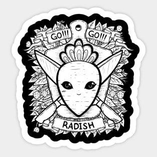 Radish/Carrot and Knife Coat of Arms Sticker